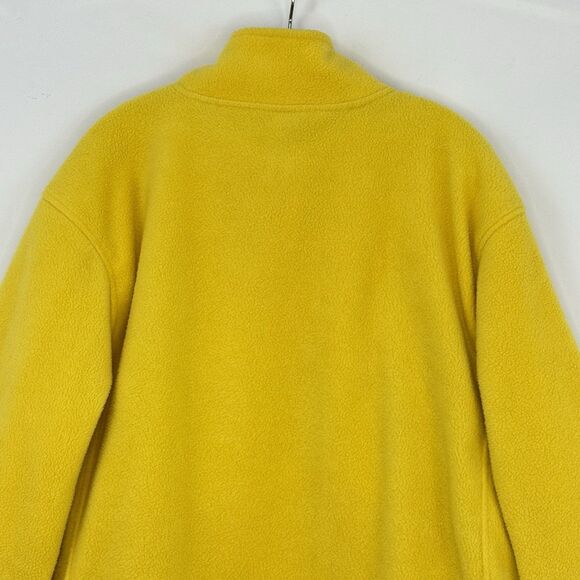 Old Navy vintage y2K Yellow Fleece 1/4 Zip Pullover Sweater Size L - Picture 4 of 16